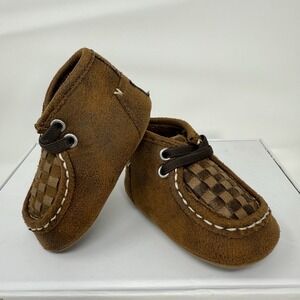 Twister Infant Size 1 Carson Bucker Casual Brown Shoes 4424802-01